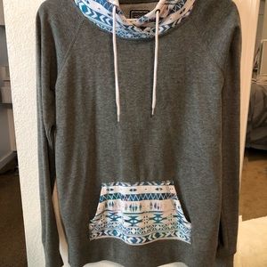 Grey patterned hoodie